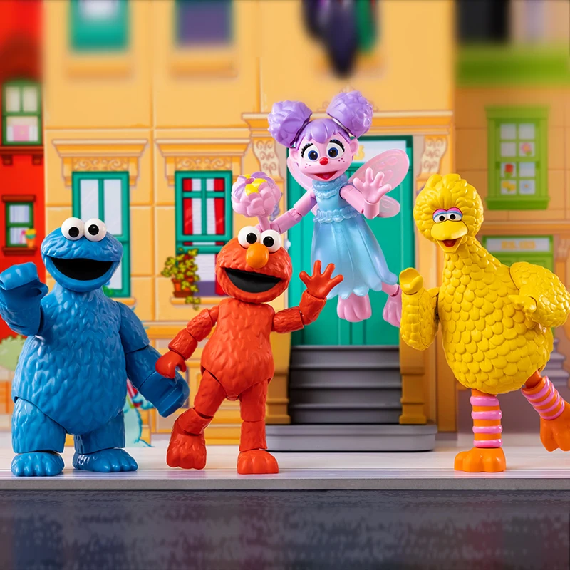 New BLOKEES Sesame Street Anime Figure ELMO BIG BIRD COOKIE ERNIE MONSTER BERT Model Splicing Ornaments Toy Birthday Gift