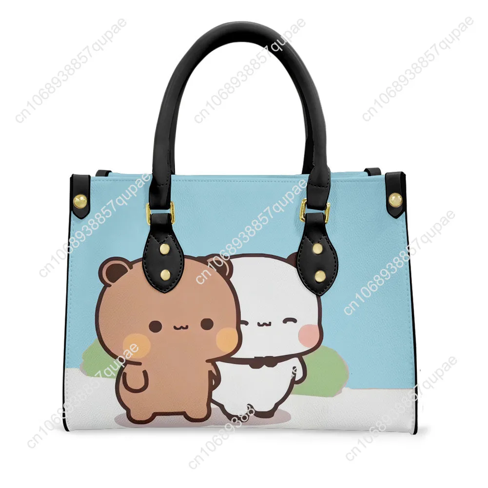 Cartoon Animation B-Bubu Dudu Tote Bag Purse Womens Mens Personalized Text Image PU Leather Handbag Business Shopping Gift Bags