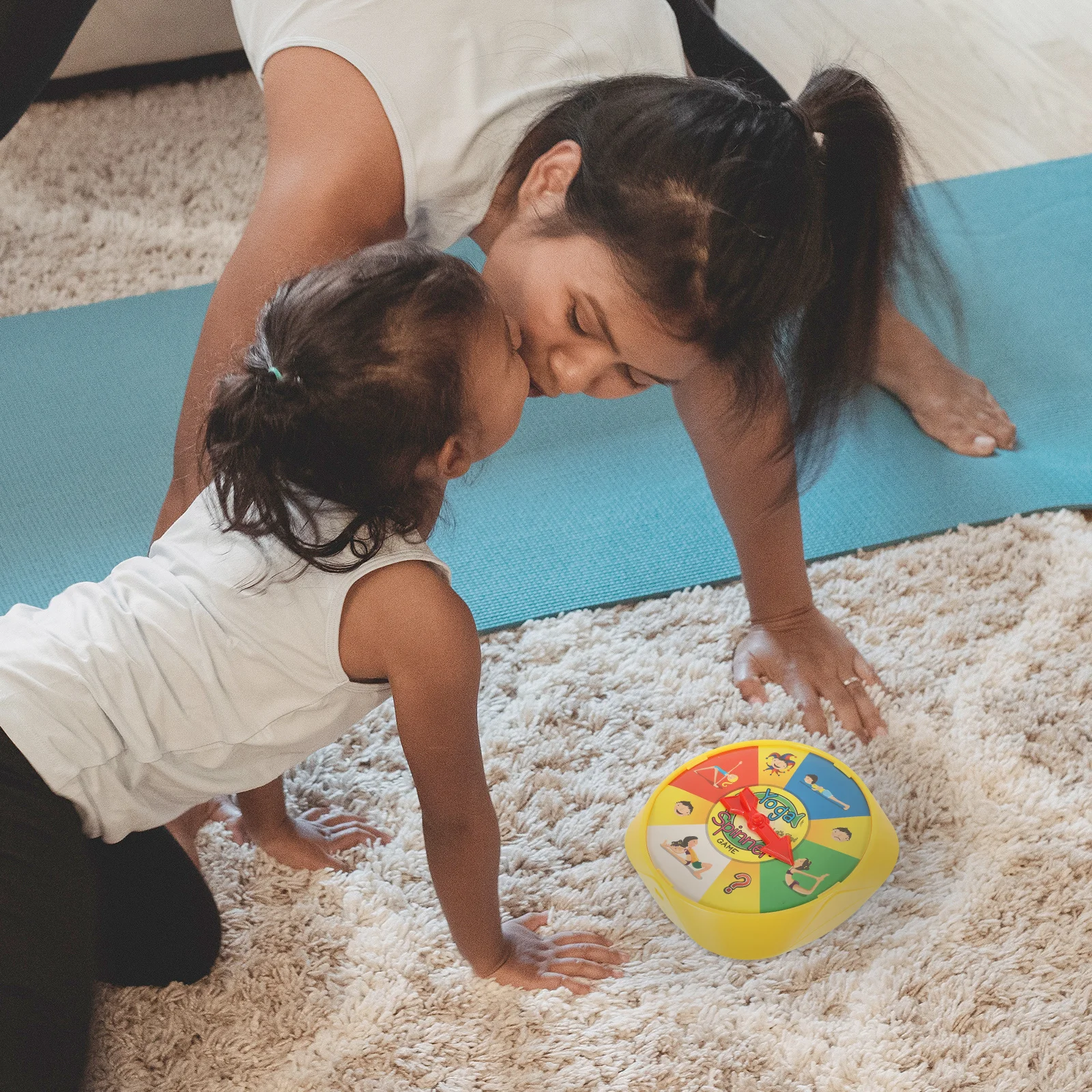 

1 Set Of Interactive Kids Early Educational Turnable Board Game Children Sports Yoga Kit Family Learning Activity Rotating Plate