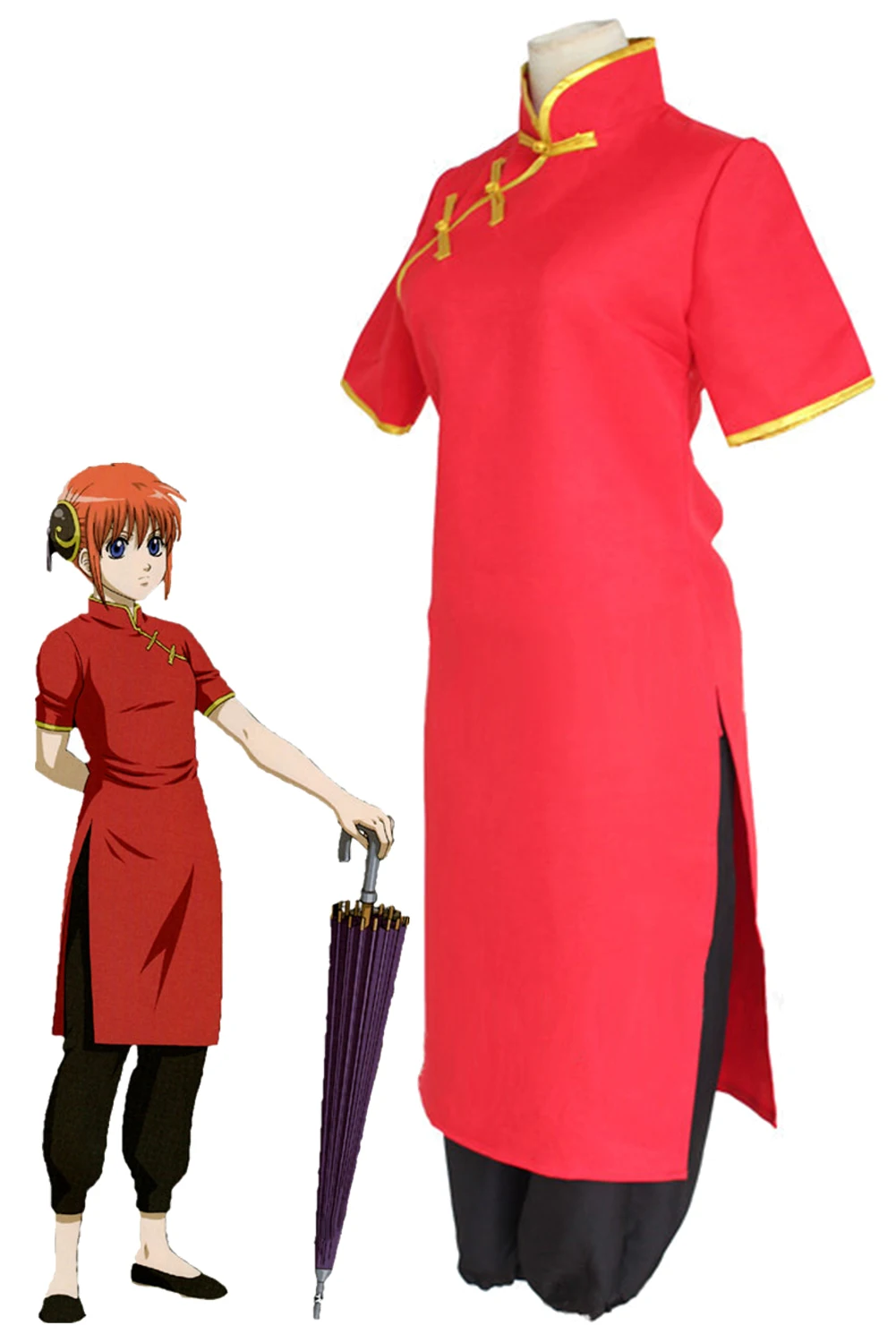 

Anime Gintama Kagura Cosplay Costume Women Roleplay Fantasia Outfits Female Fancy Dress Party Clothes For Female Role Playing