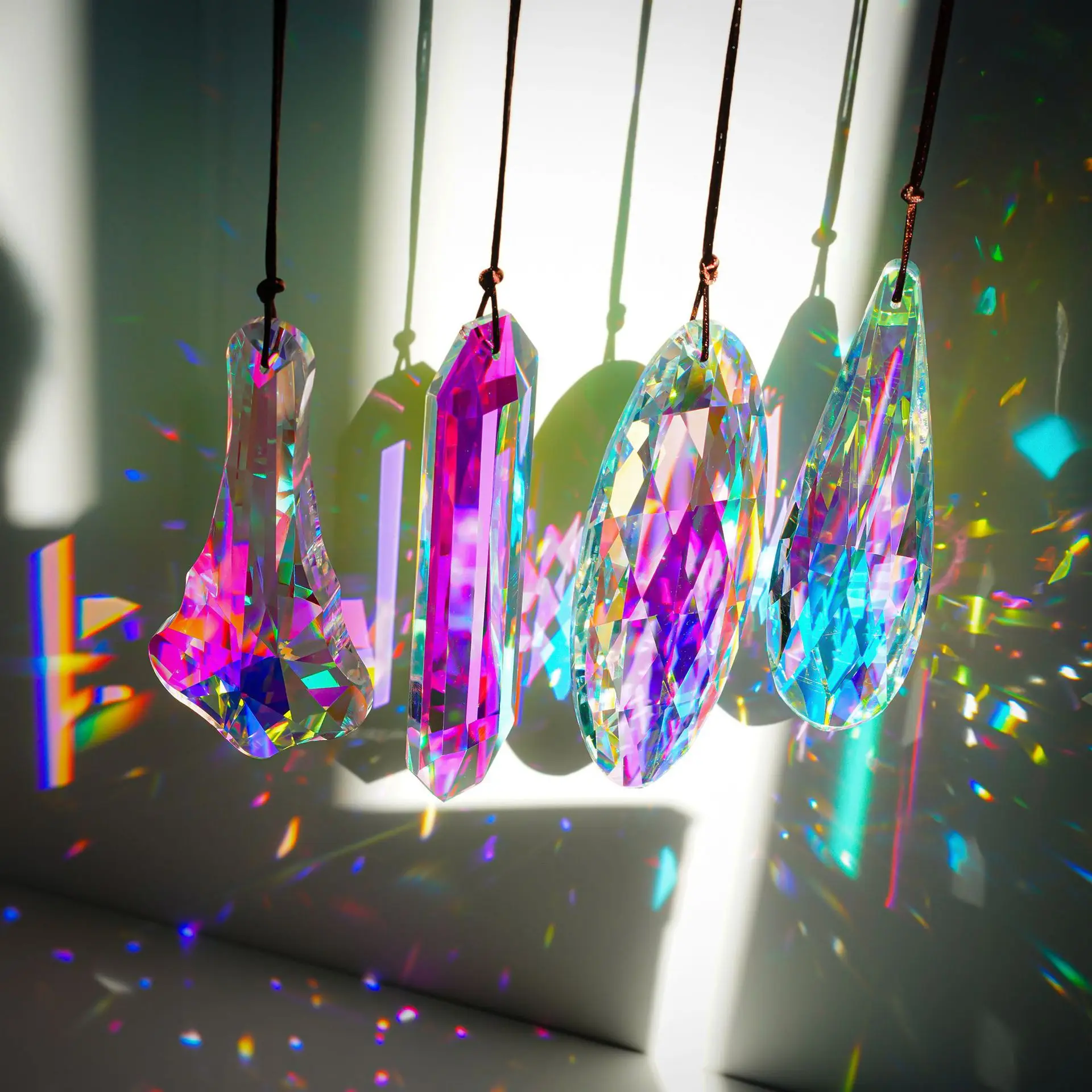 Sun Catcher Window Prism Pendant Crystal Rainbow Manufacturing Garden Hanging Ornament Home Garden Art Decoration