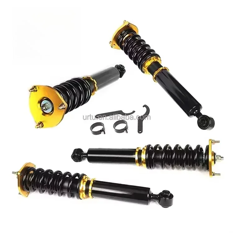 Adjustable Front & Rear Coilover Suspension Kit, High-Performance Damping Shock Absorbers for Multiple Vehicles