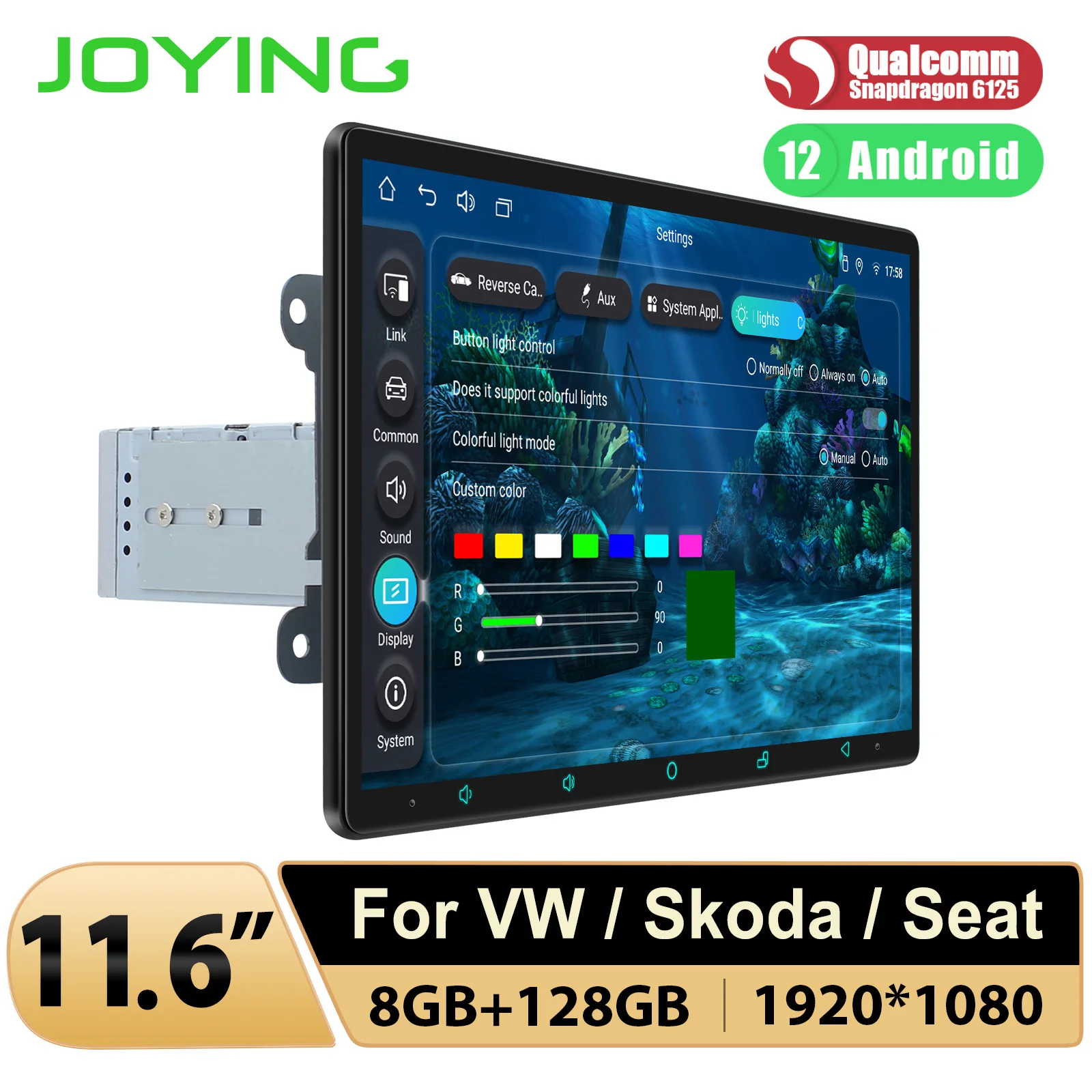 JOYING Upgrade 11.6 Inch Big Screen Car Radio Stereo Multimedia Player For VW Skoda Seat With Apple CarPlay Android Auto