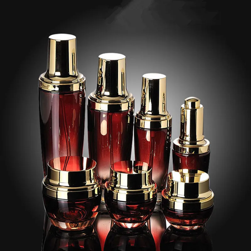 

Dropper Bottle Travel Press Pump Bottle Essential Lotion Bottles Cream Cosmetic Container Glass Empty Cosmetic Containers