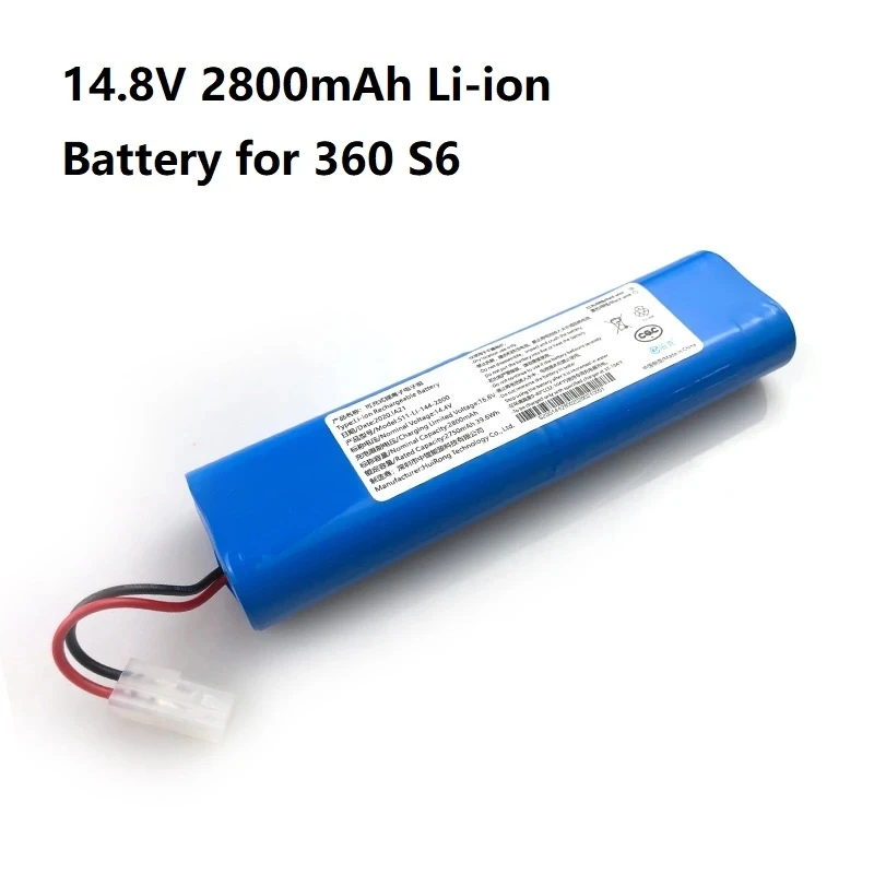 14.8V 2800mAh Battery Pack for Qihoo 360 S6 Robotic Vacuum Cleaner Spare Parts Replacement Battery Accessories