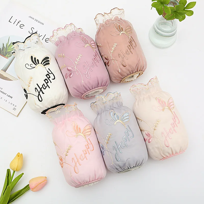 Nuove maniche perlate in peluche da donna, piumino corto da studente, maniche da ufficio, maniche calde antivegetative e resistenti allo sporco