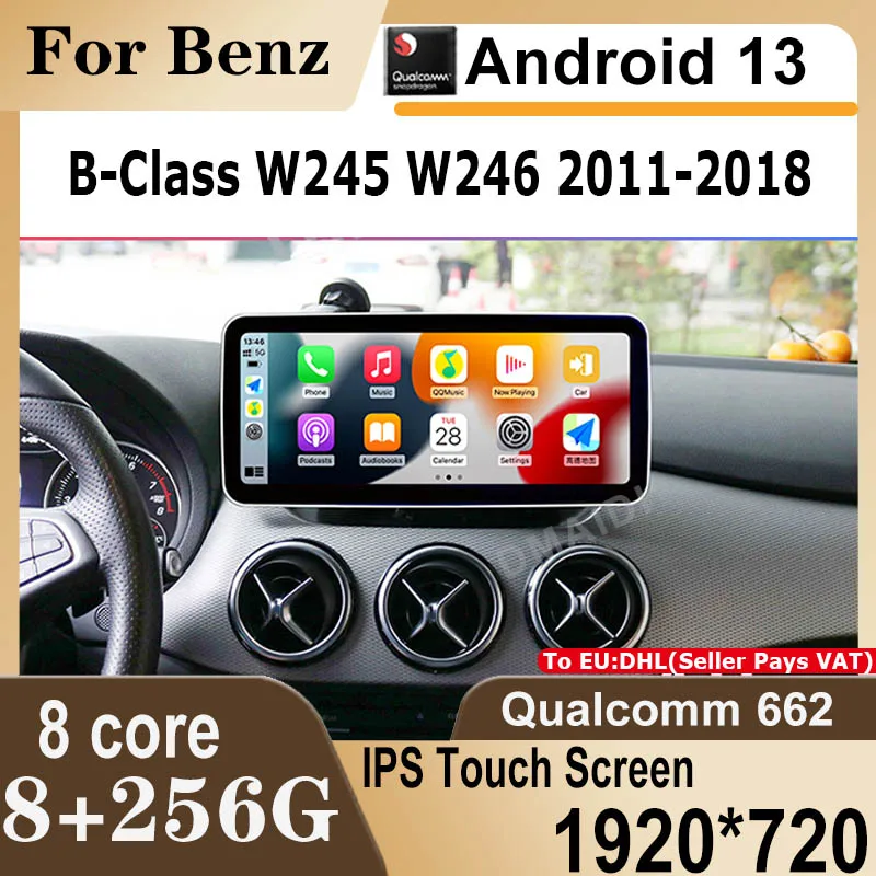 

Qualcomm Car Radio Stereo Multimedia For Mercedes Benz B Class W245 W246 8+256G Factory Price Navigation Video Player Bluetooth