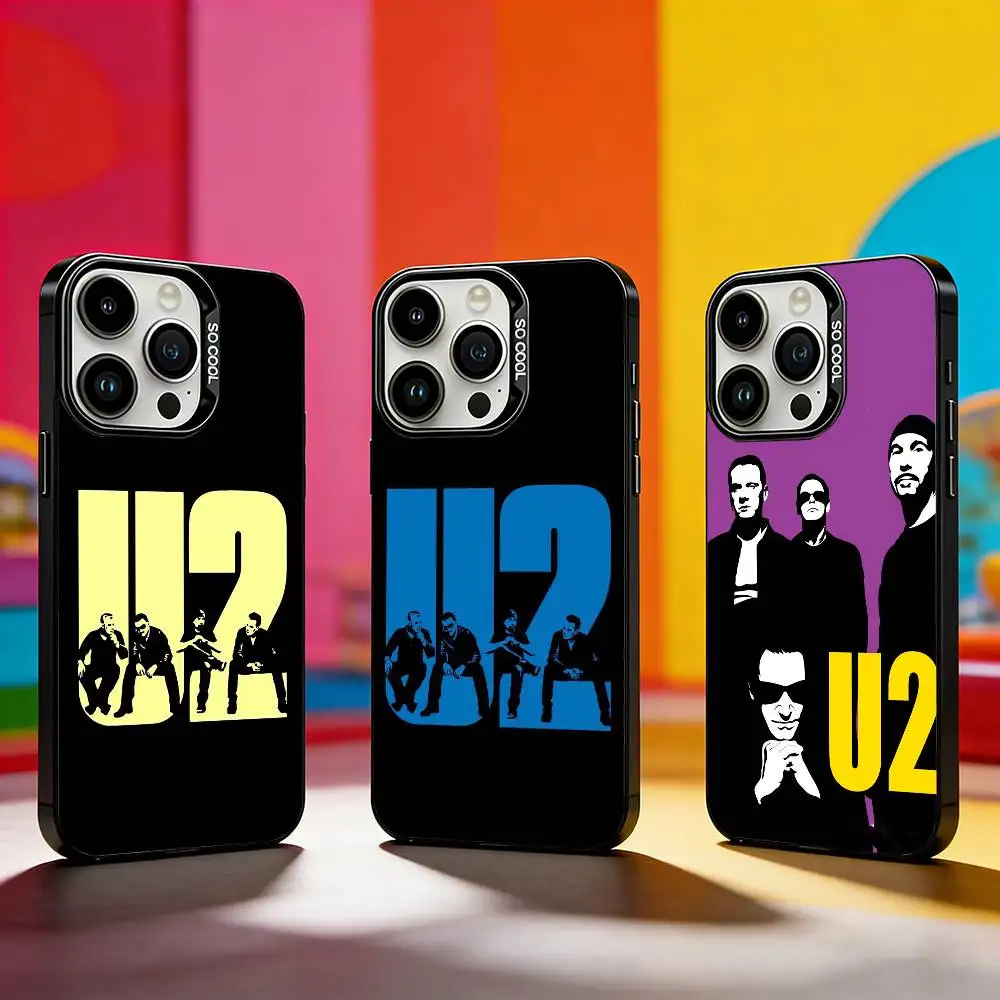

Band U-U2 Phone Case For iPhone 17,16,15,14,13,12,11 Plus,Pro Max,XS,Colored silver phone case