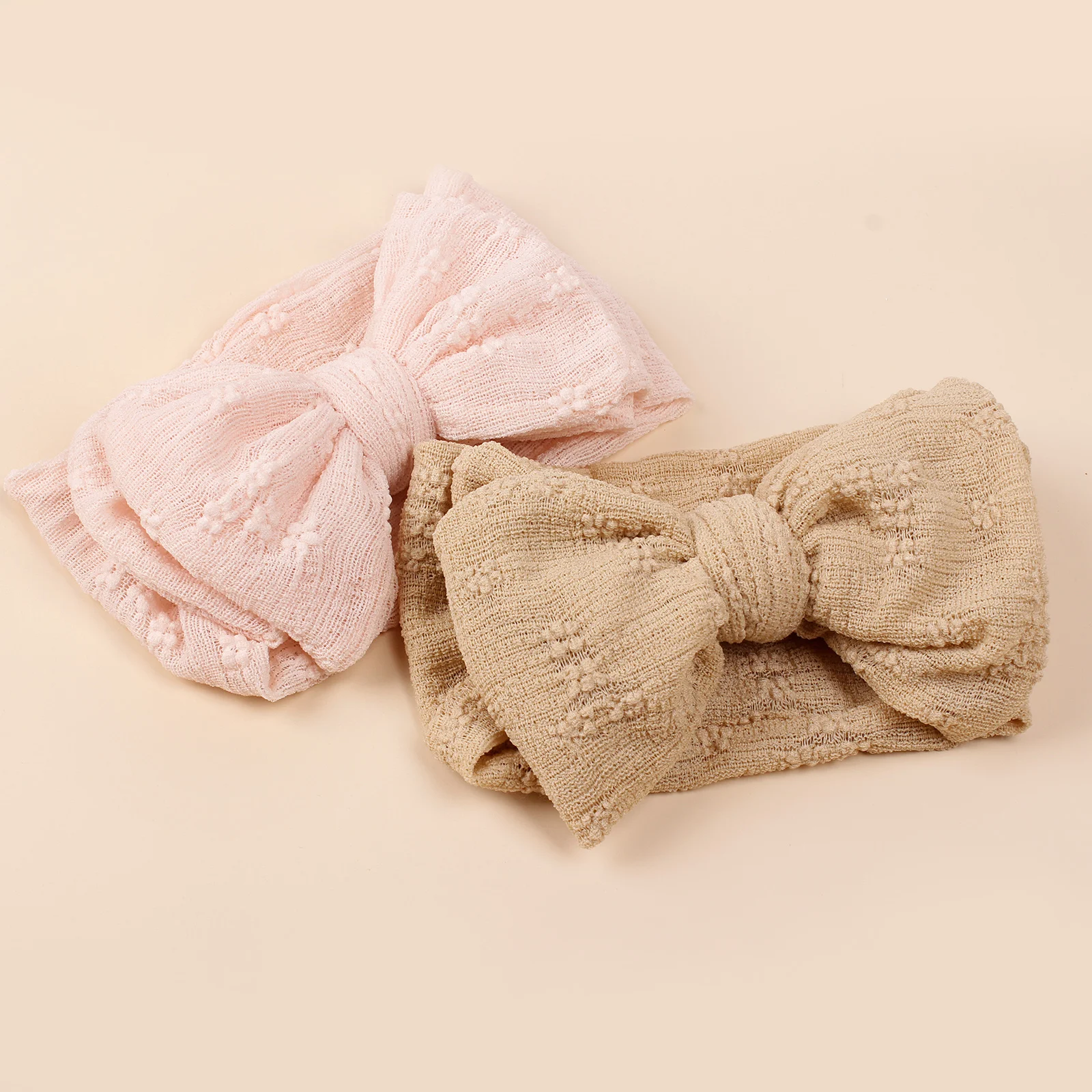 

New Baby Knot Headband Children Elastic Hairbands Newborn Girls Turban Headbands Jacquard Big Bow Toddler Headwear 2023