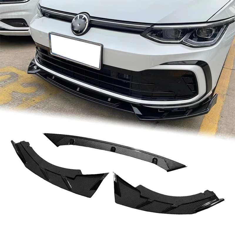 For Volkswagen VW Golf 8 MK8 GTI GTD GTE Rline 2020-2023 Front Bumper Spoiler DIY Bumper Splitters Cover Protector Modification