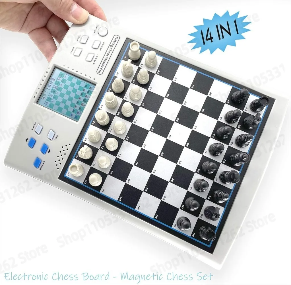 14 in 1 Smart Chess Board AI Human Machine Dual Player Mode Learning Toy Gift for Kids