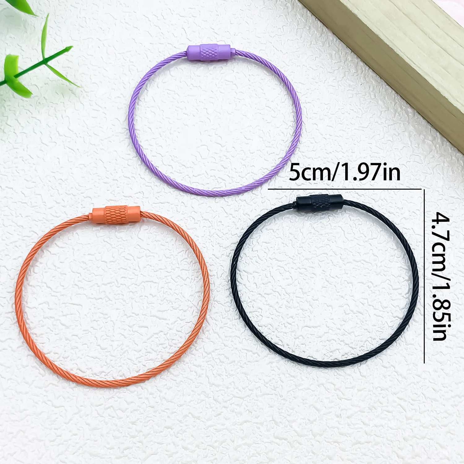 20pcs 5x4.7mm Painted Steel Wire Ring Key Ring Hook, Suitable for Bag Pendant Key Ring Fashion Jewelry DIY Accessories