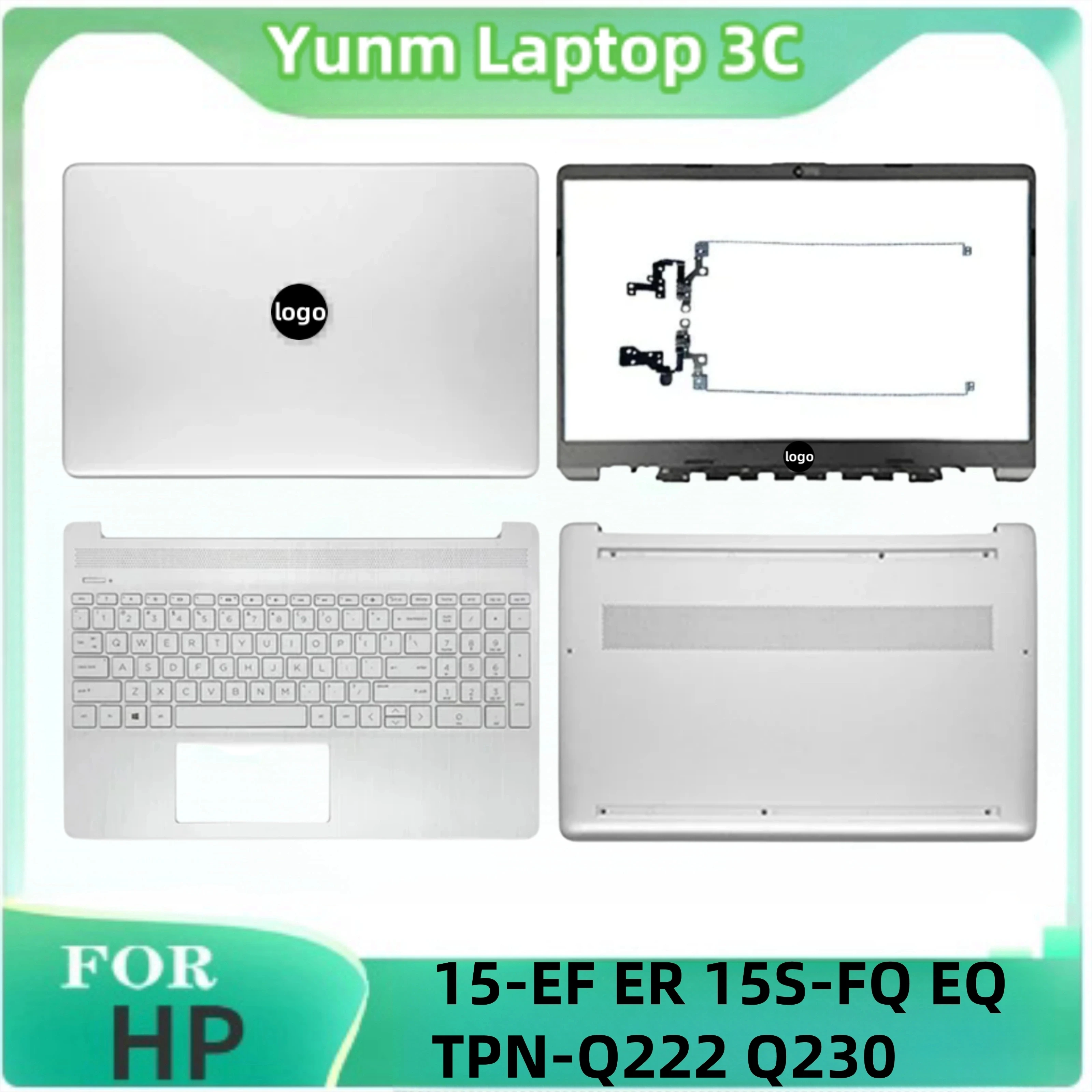 Brand New Laptop Replacement Case for HP 15-DY 15-EF ER 15S-FQ EQ TPN-Q222 Q230 LCD Back Cover Front Bezel Palm rest Bottom case