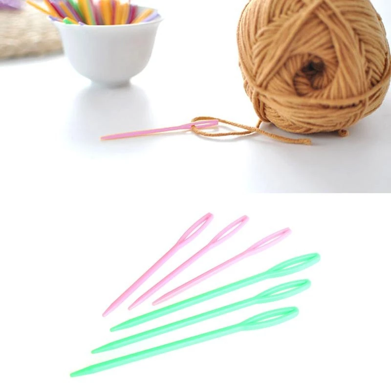 

6pcs Plastic Sewing Needles Binca Crochet Knitting for Cross Stitch Needles 7/9c high quality