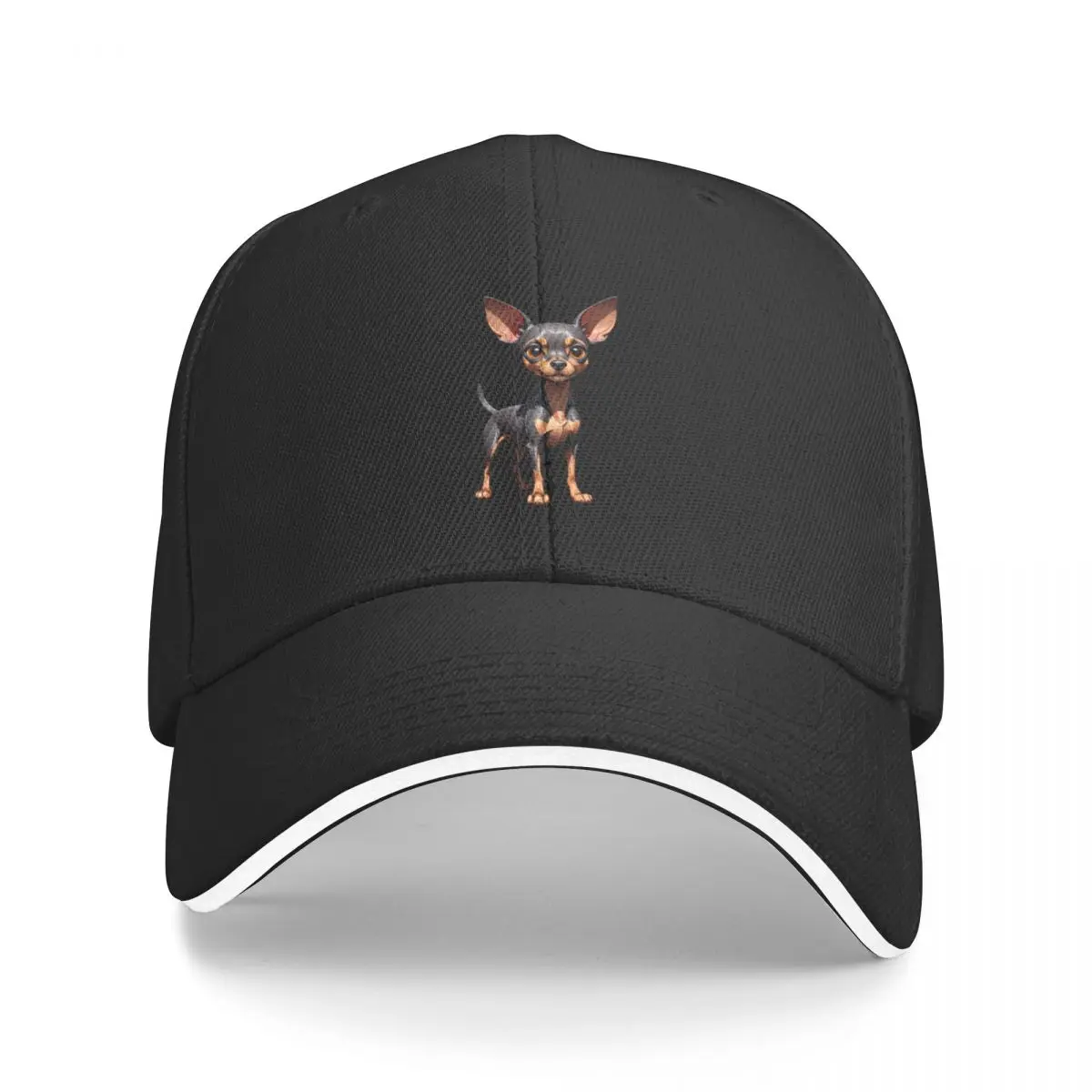 Prague Ratter Dog Baseball Cap Thermal Visor dad hat Female Men's