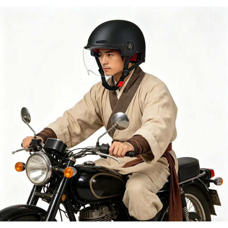 Breathable motorcycle helmet, sun protection, lightweight cycling safety helmet suitable for both men and women 6