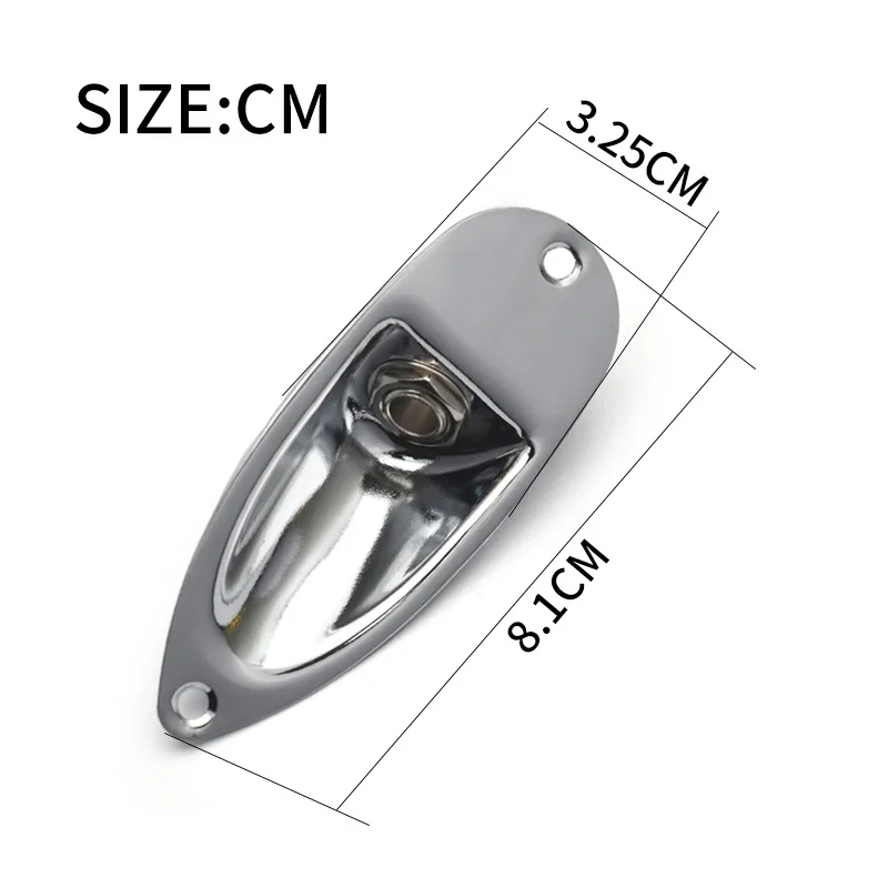 Jack-Platten-Ersatz für Strat Stratocaster E-Gitarre, 6,35 mm, 1/4 Zoll, Bootsform, Audio-Anschluss, Buchsenplatte – Detail 6