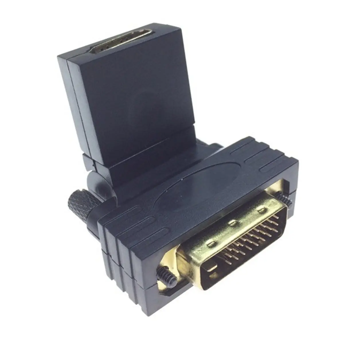 AA80 Audio Video Adapter 1080p DVI Male to -Compatible Female 360 Degree Rotating Swivel for HDTV Video Card