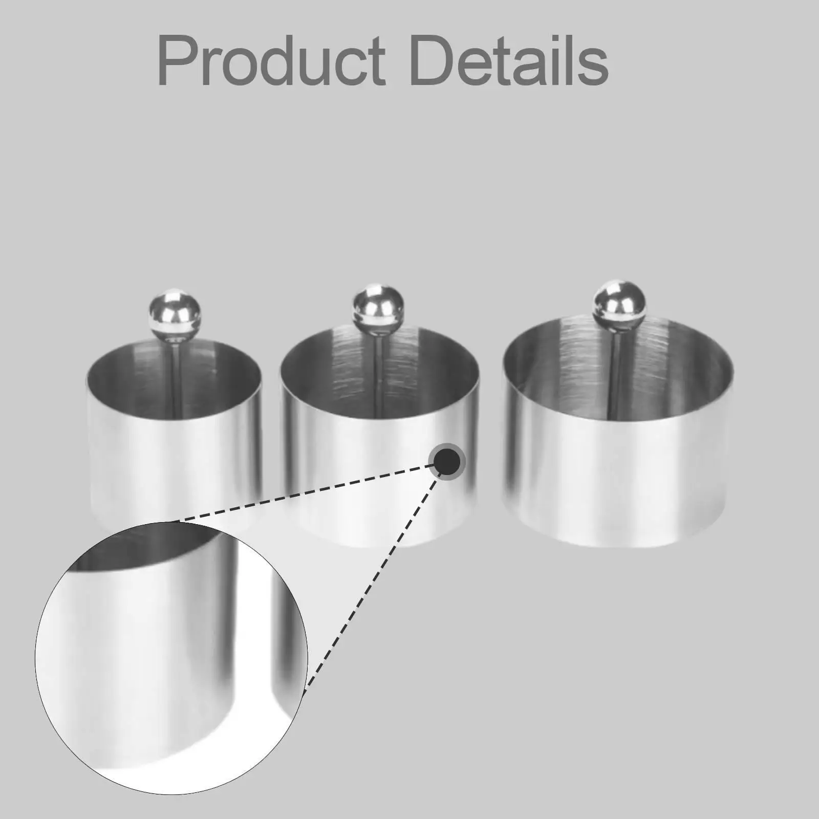 Dessert Mousse Cooking Rings Form DIY Baking Tool Stainless Steel Food Rings for Brownie Scones Pudding Sandwich Muffins