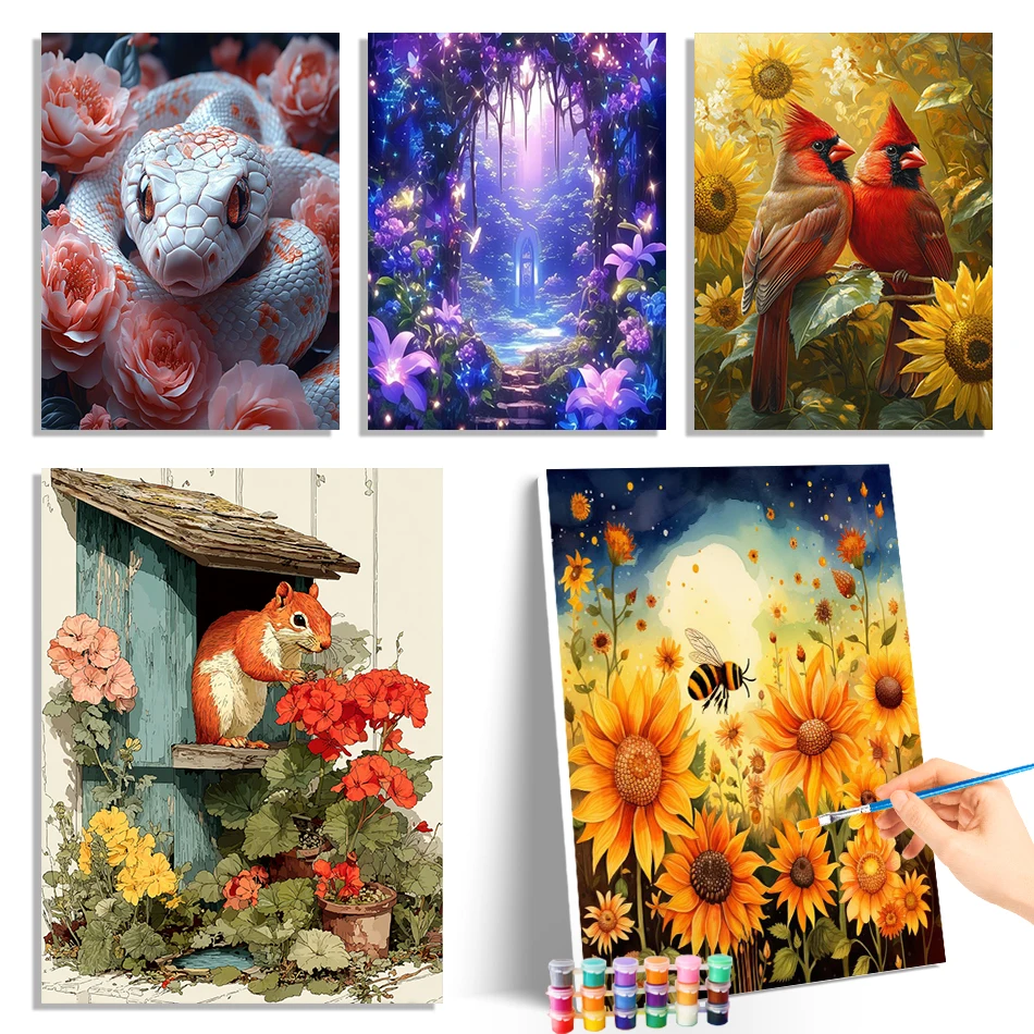 

GATYZTORY Painting By Numbers For Drawing animals Picture Paint Drawing On Canvas Personalized Gift Arts Crafts Handmade Crafts