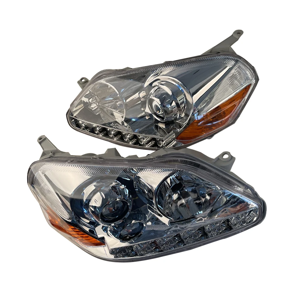 A Pair Car Headlamp LED White Headlight with Lens For Toyota Mark Gx110  2001 2002 2003 2004 2005