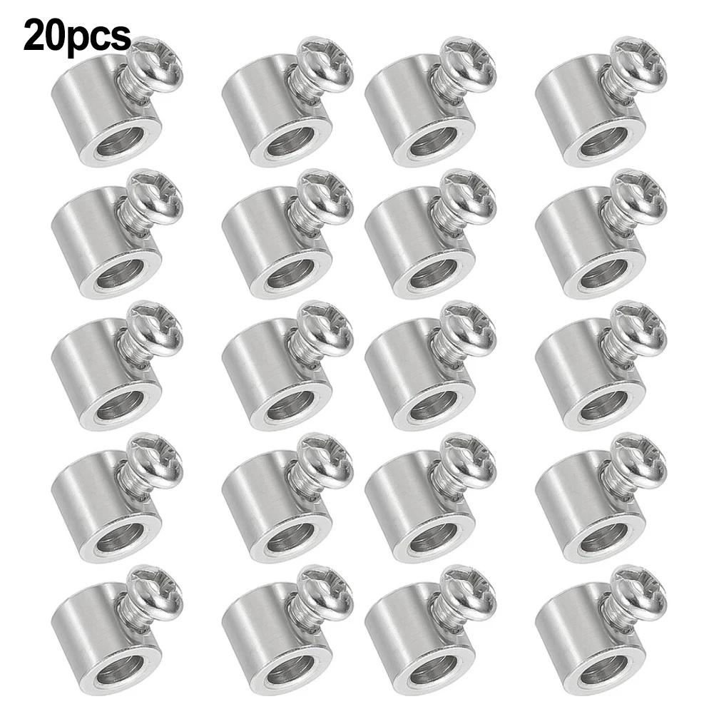 20 Pieces Metal Wire Rope Clips with Screws for Secure Wire and Cable Clamping Suitable for Rigging and Lifting