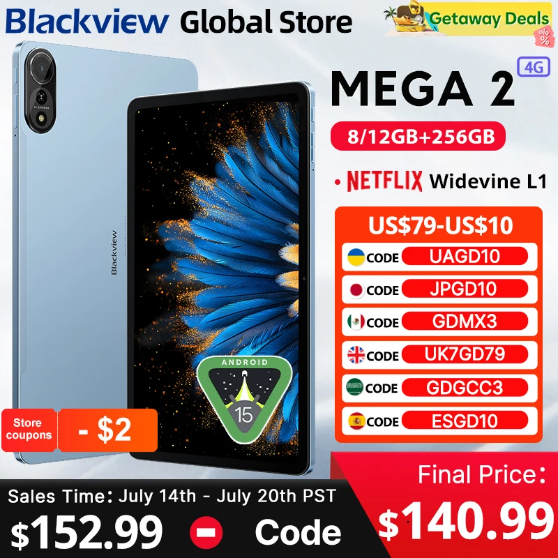 Планшеты Blackview MEGA 2 с 12-дюймовым