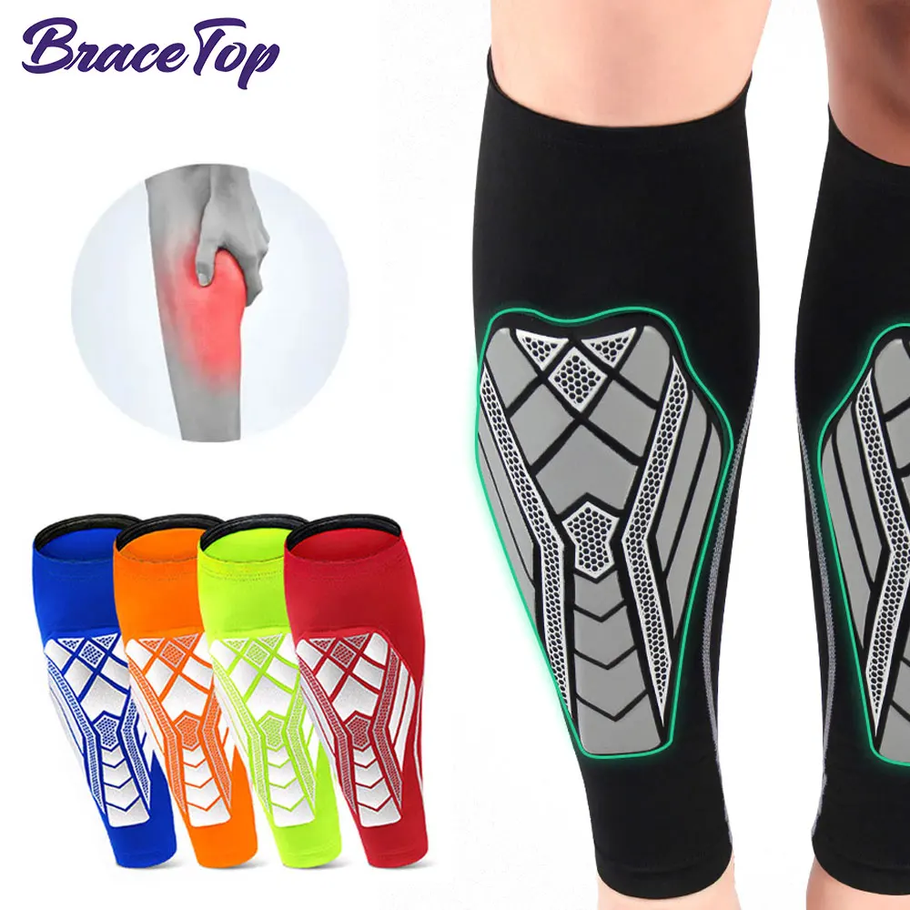 1 Pcs Sports Running Leg Compression Sleeves - Professional Shin Splint Leg Guards, Calf Compression Sleeve for Men and Women