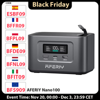 AFERIY Nano100 Portable Power Station, 100W 99.2Wh, Telescopic Type-C Cable, 1.5h Full Charge, 3000+ Cycles LiFePO₄ Battery