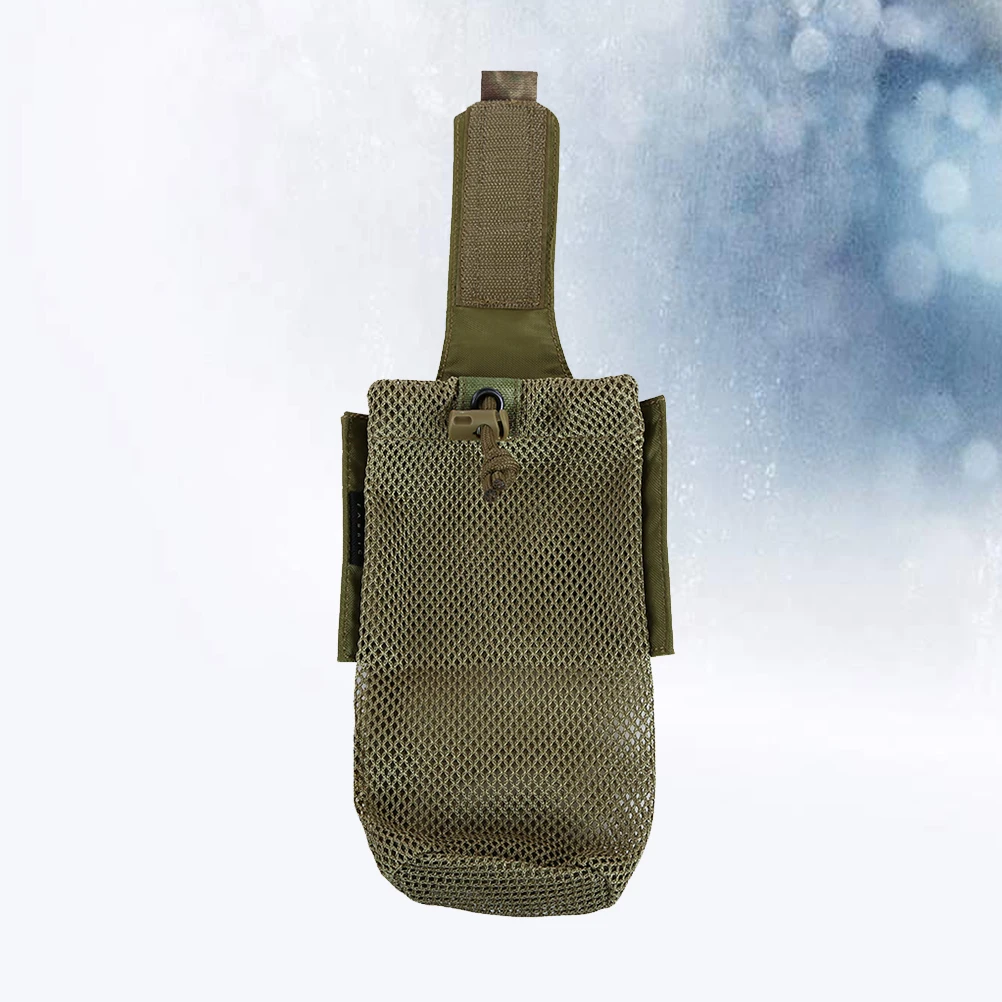 

1Pcs Foldable Bottle Pouch Nylon Outdoor Bag Hunting Tools Attachment Easy Connect to Belt Strap for Camping Hiking Green