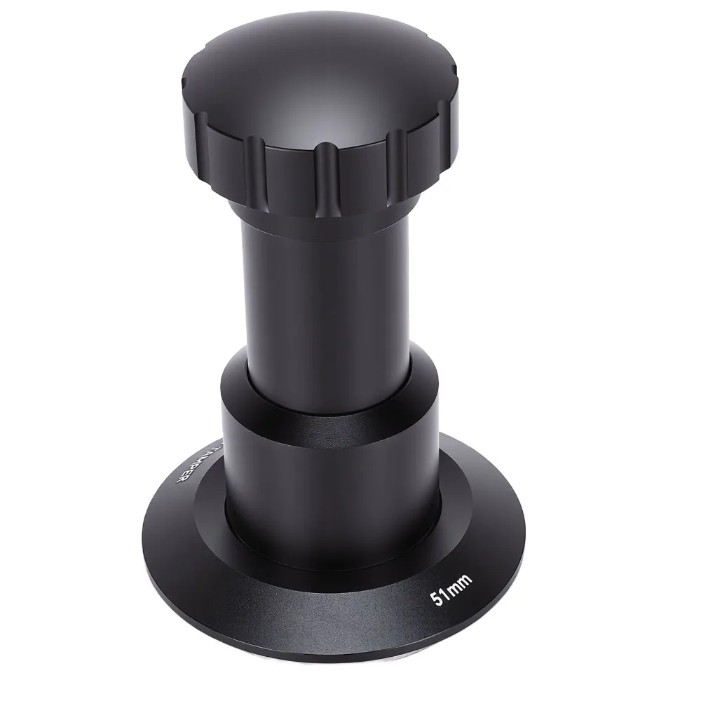 304 Stainless Steel Espresso Tamper 25-35lb Adjustable Pressure Detachable Design Calibrated Coffee Tamper Spring System BLack