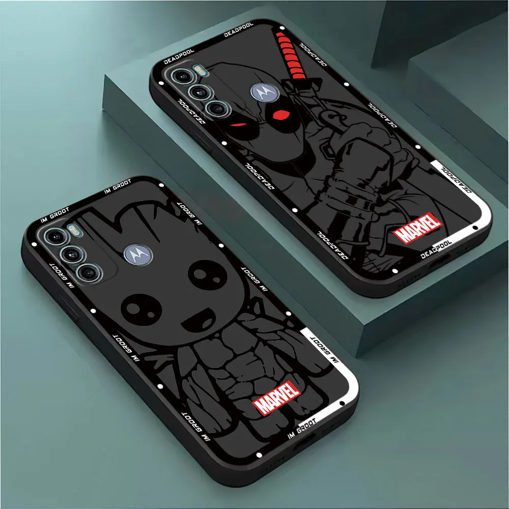 TPU Soft Phone Case for Motorola Moto G60 G73 G60s G52 G53 G32 G30 G50 G22 G51 G71 G72 G31 Spider Iron Man Venom Deadpool Cover