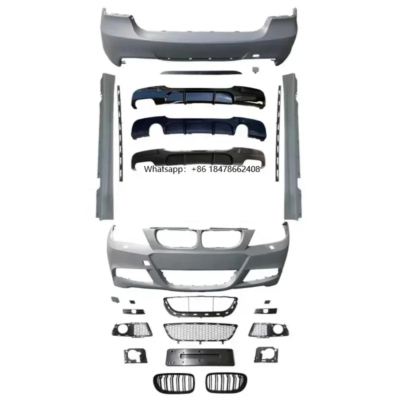 For  3 Series E90 Accessories M Tech Whole Body Kit for  E91 LCI Facelift M Sport E90 Front Bumper E90 Rear Bumper BodyKit