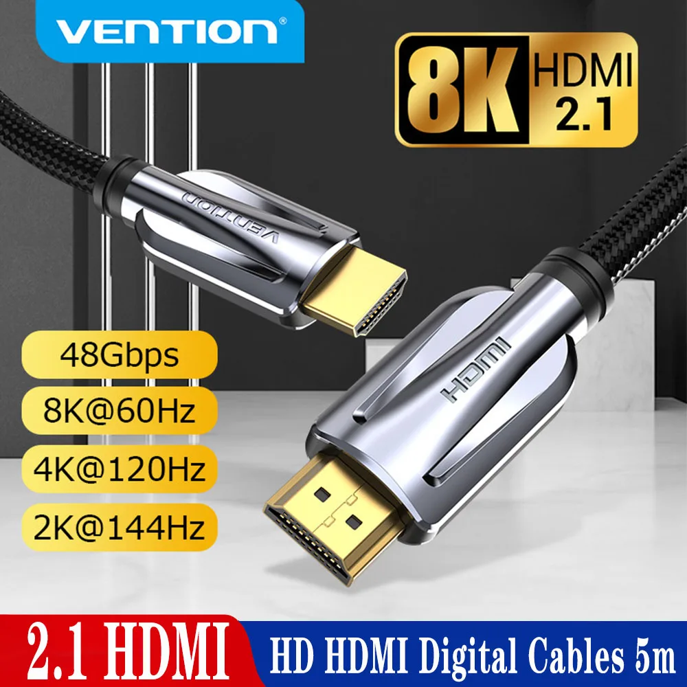 Przewód przedłużający HDMI 2.1 kabel 8K/60Hz 4K/120Hz 48 gb/s HDMI kable cyfrowe HDMI 2.1 rozdzielacz kabli dla HDR10 + PS5 kabel przełącznika 1m 2m