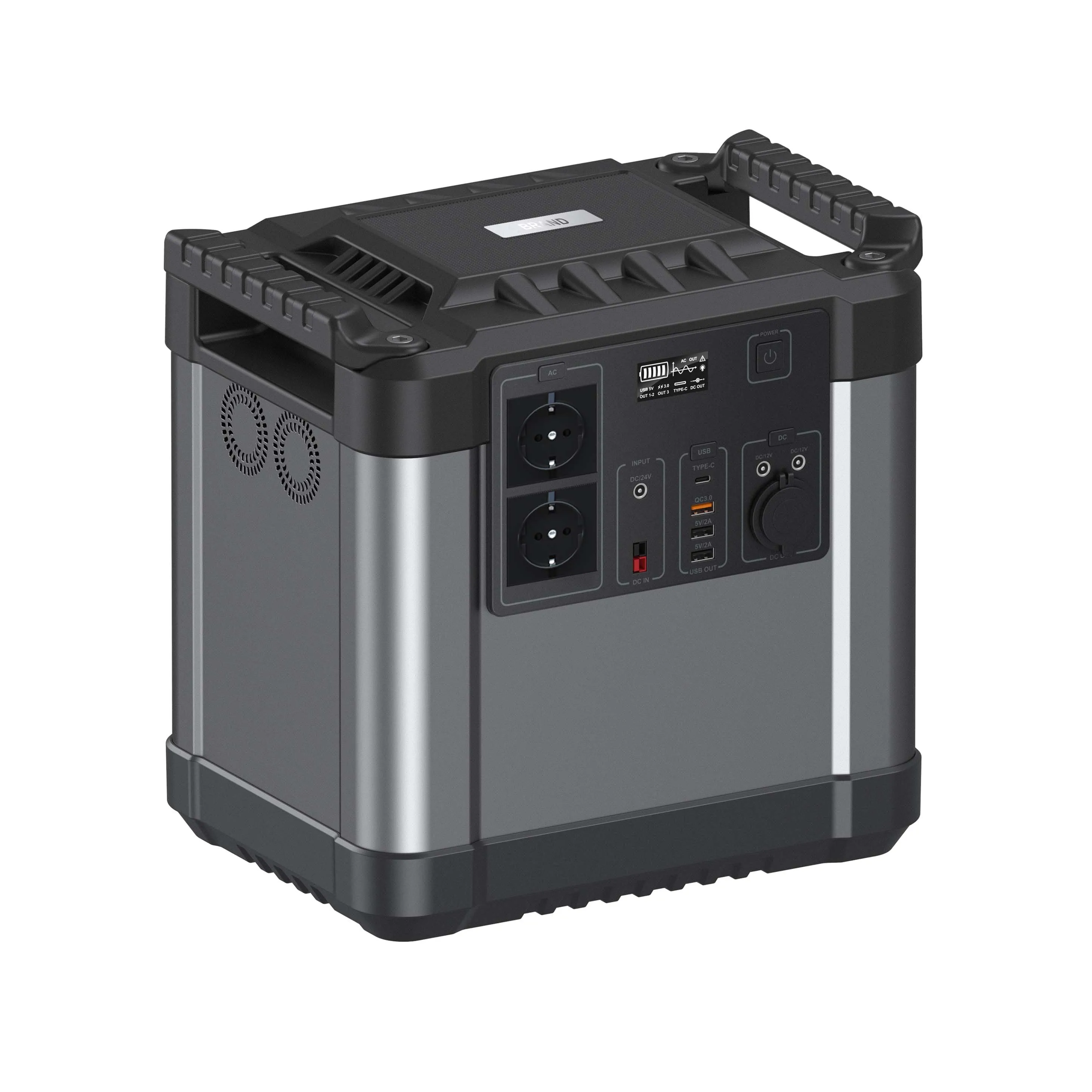2000W LiFePO4 Portable Power Station – Pure Sine Wave Solar Generator for Home Emergency Backup