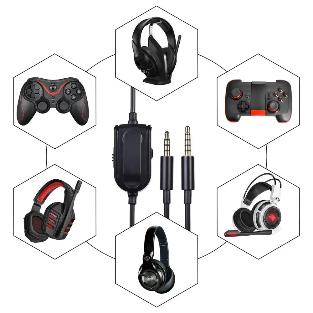 Сменный аудиоудлинительный кабель, встроенный бесшумный регулятор громкости с микрофоном для гарнитур Astro A10 A40TR A40 TR Xbox PS4