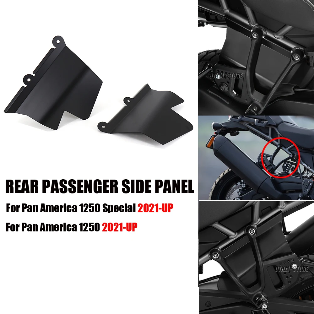 

2021 2022 For Pan America 1250 S Special Rear Passenger Footrest Foot peg Plate Cover Side Panel Protector Guard PA1250 PA1250S