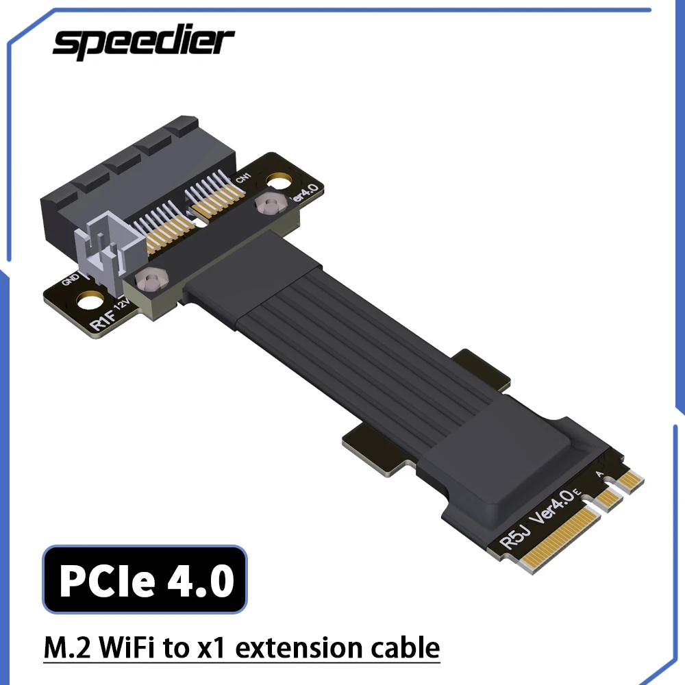 Wysokiej jakości PCIE 4.0 Full Speed Gen4 8gbps Riser Cable M.2 WiFi A.E klucz do przedłużacza gniazda PCIe4.0 x1