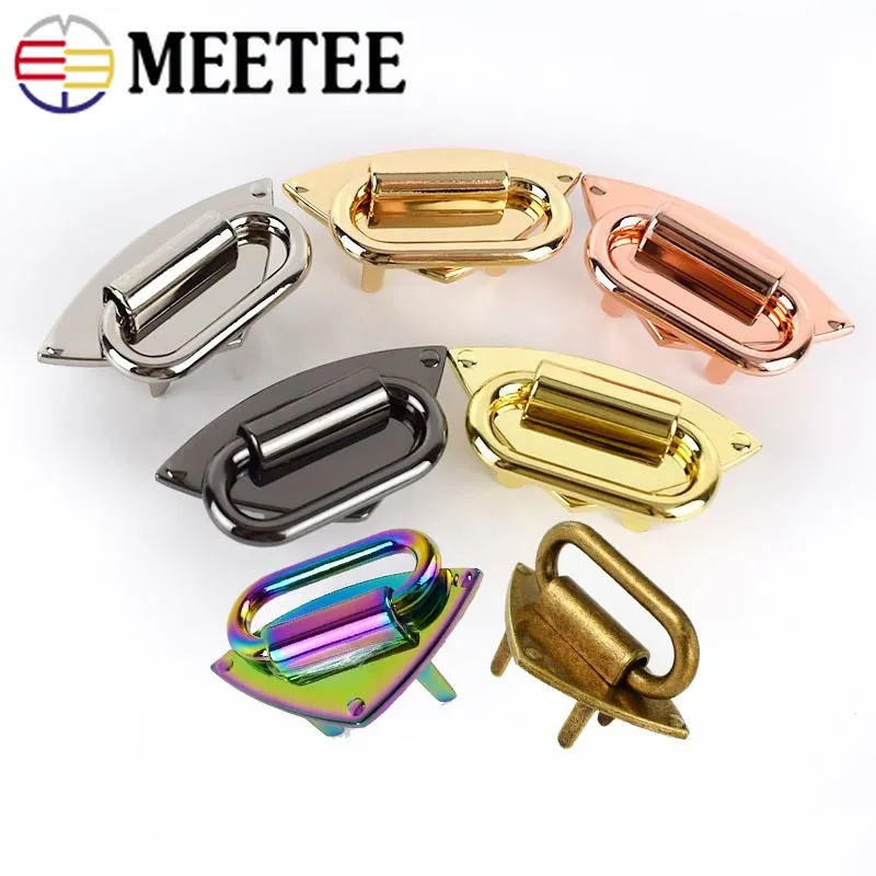 2/4Pcs 50*26mm Women Bag Handle Decorative Buckles Fashion Handbag Strap Connector Metal Buckle Hanger DIY Hardware Accessories