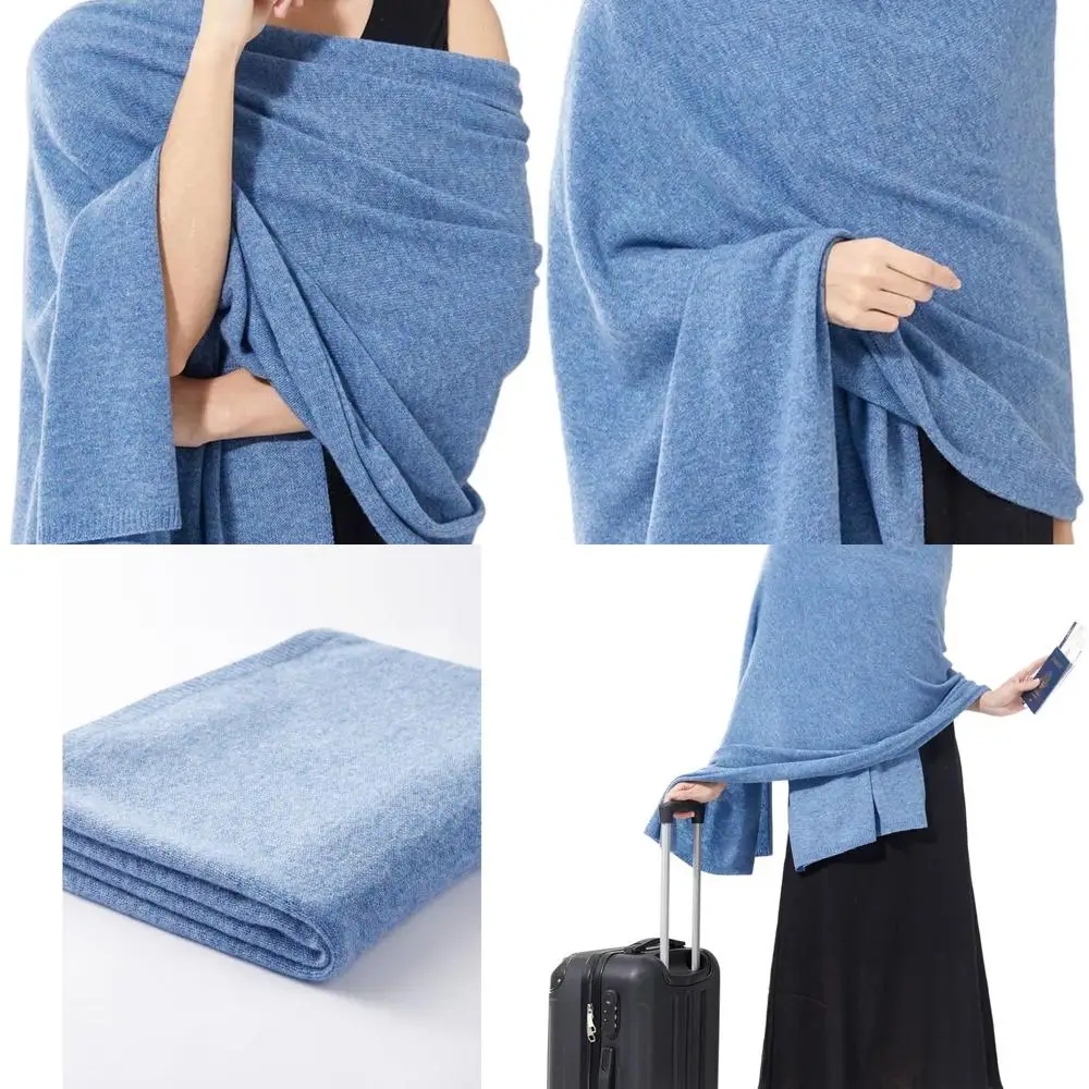 

Элегантный большой женский палантин из смеси кашемира, 87x28 дюймов, идеально подходит для путешествий