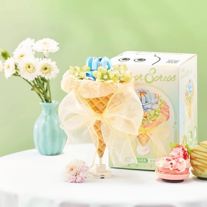 

Вечные цветы, сладкие строительные блоки, букет, креативные собранные украшения ручной работы, модные игрушки, модель подарка на день рождения