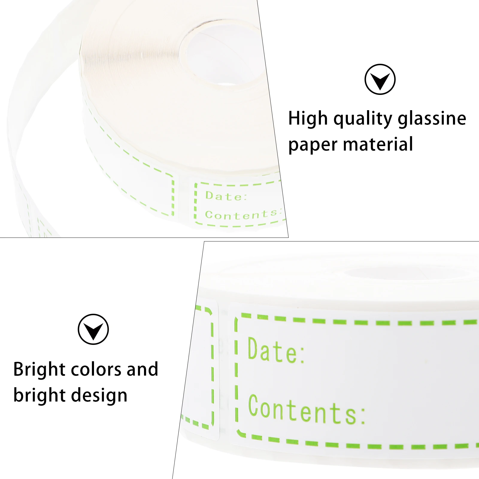 

1 Roll Food Stickers Food Marker Strong Adhesive Waterproof Freezer Labels For Jam Jars Condiment Bottles Storage Fridge