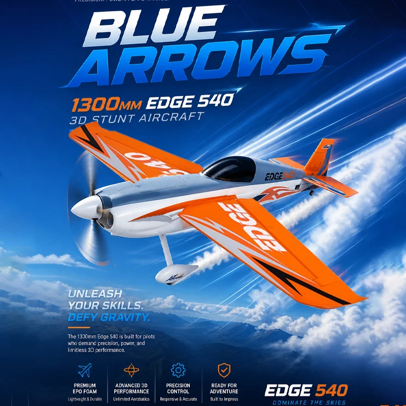 Blue Arrows RC Airplane Edge 540 1300mm PNP Including Wing Device Control Aircraft