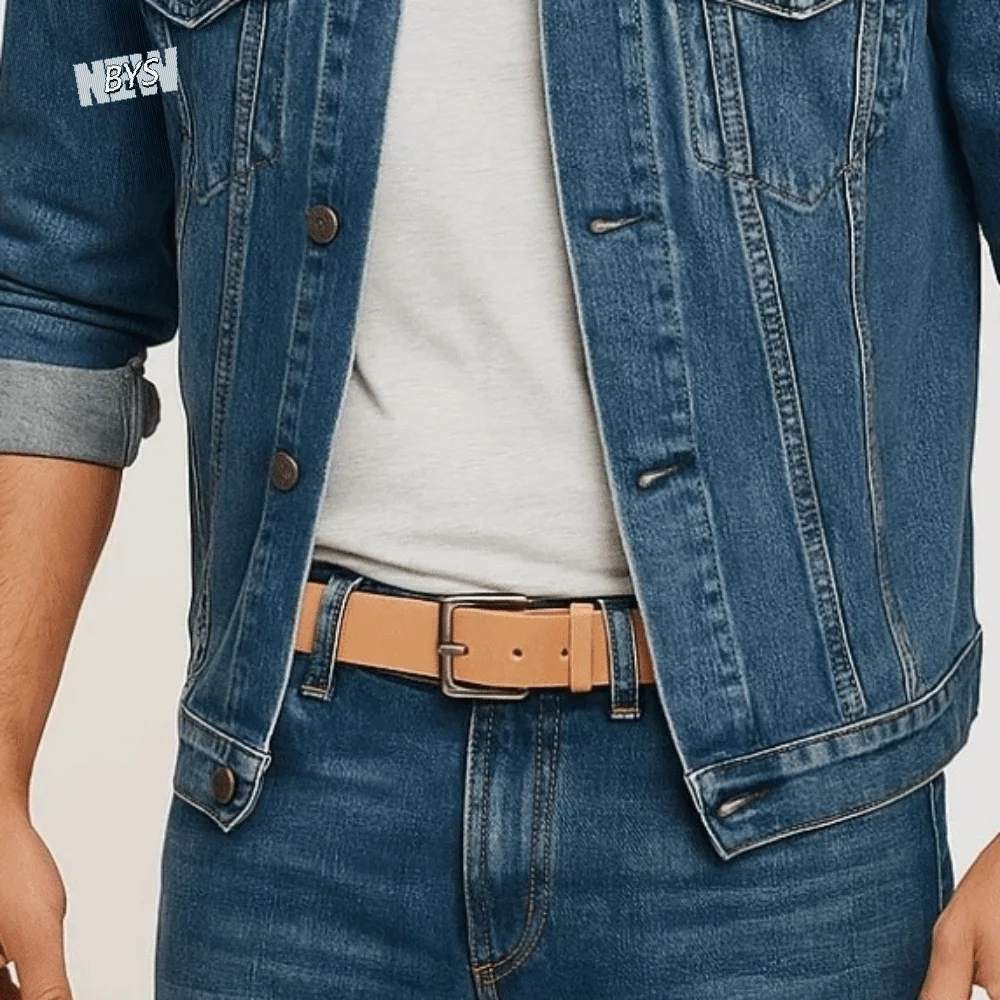 

Classic Alloy Men Wide Belt Natural Cowhide Color Retro Genuine Leather Belt Long Texture Jeans Waistband Ornament