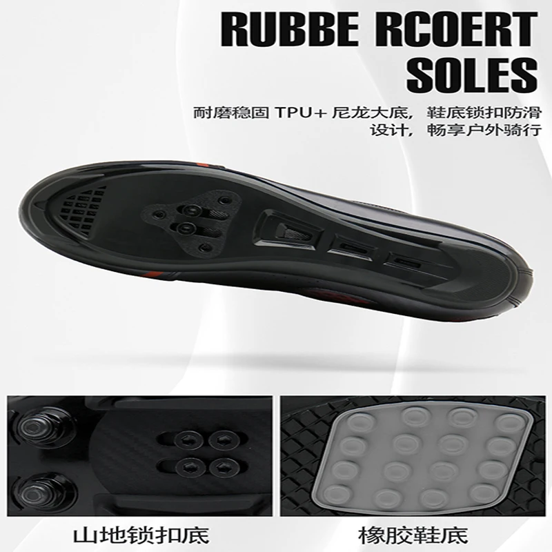 Fahrradschuhe, Atmungsaktive MTB-Schuhe für Herren und Damen, Rennrad-Sportschuhe, Flache Schuhe, Rennrad- und Mountainbike-Pedalschuhe – Detail 24