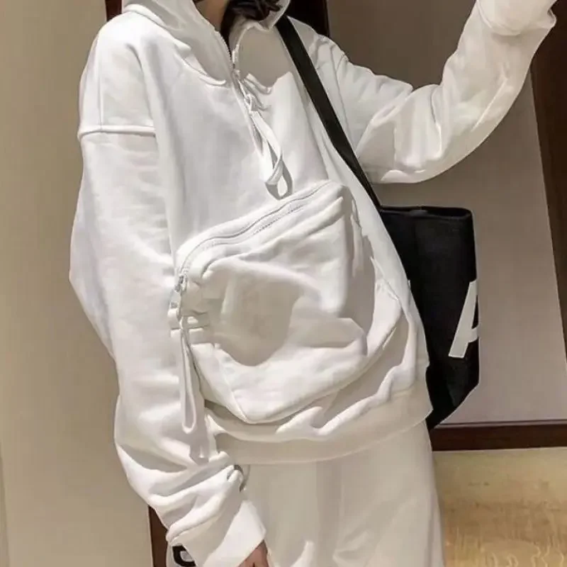 

Hoody Women Large Size Solid High Quality Spring Autumn Hoodies Unisex Extra Large Pocket Sweatshirt Hoodie