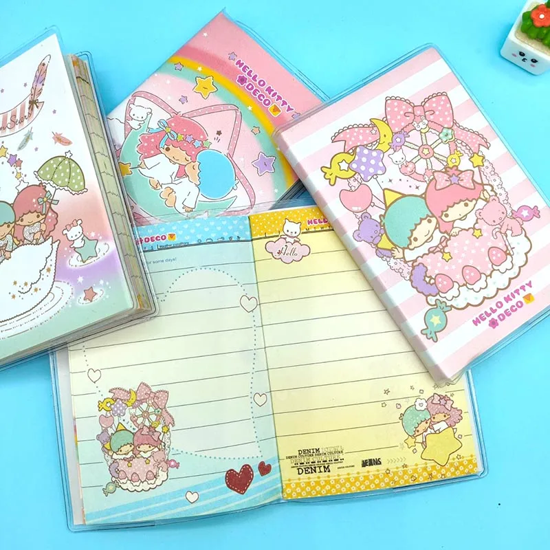 Bloc de notas de Sanrio Little Twin Star, notas adhesivas, lindo N Times, etiqueta de papelería, Bloc de notas, suministros escolares de oficina de