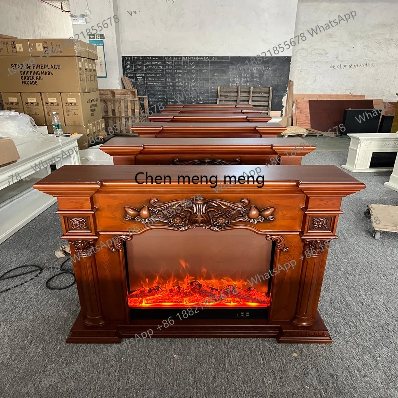 R European fireplace decorative cabinet, French fireplace rack simulation fire electronic fireplace core household