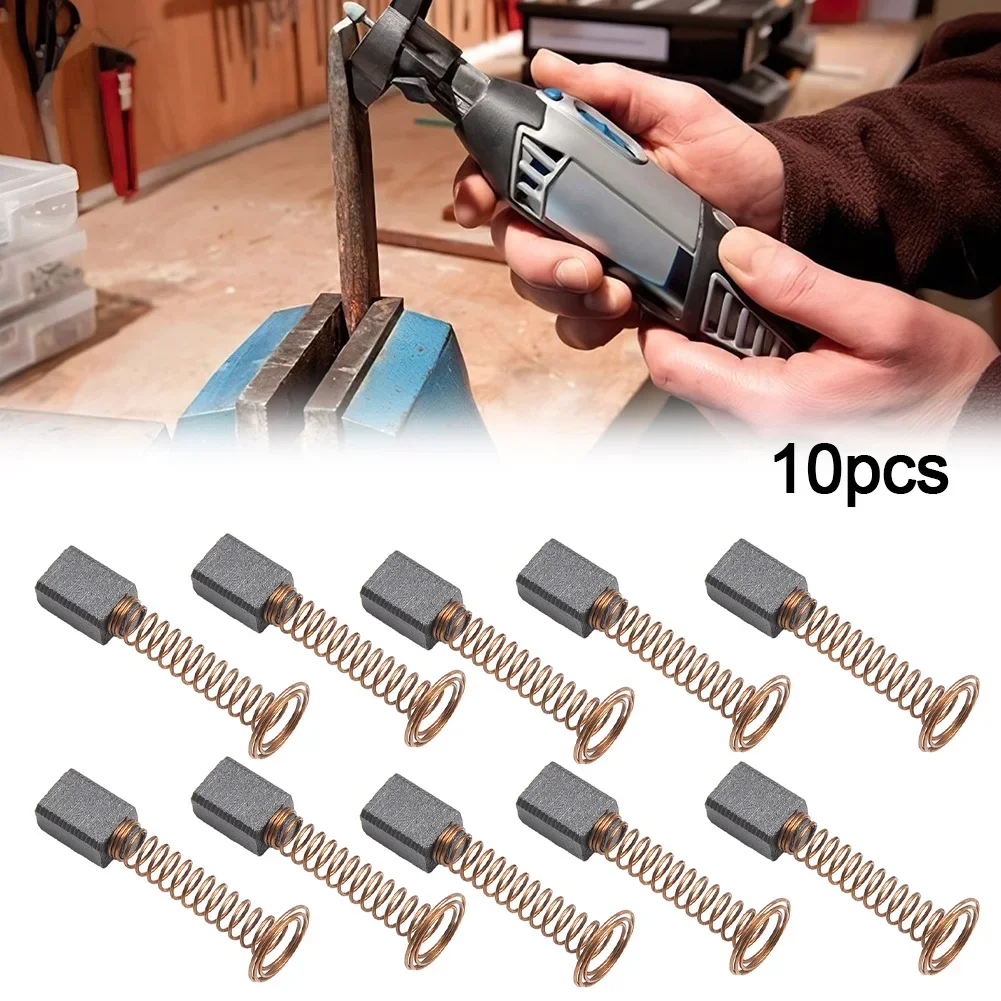 10pcs 4.8x6.8x8.6mm Carbon Brushes Electric Motor Graphite Brush Repairing Parts For D4000 Rotary Power Tools accessories