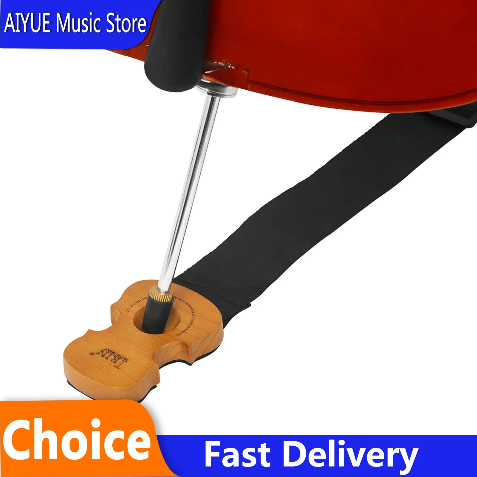 

IRIN Cello Non-Slip Pad Cello Bass Universal Footrest Adjustable Length Stable and Firm Cello Accessories For Beginner